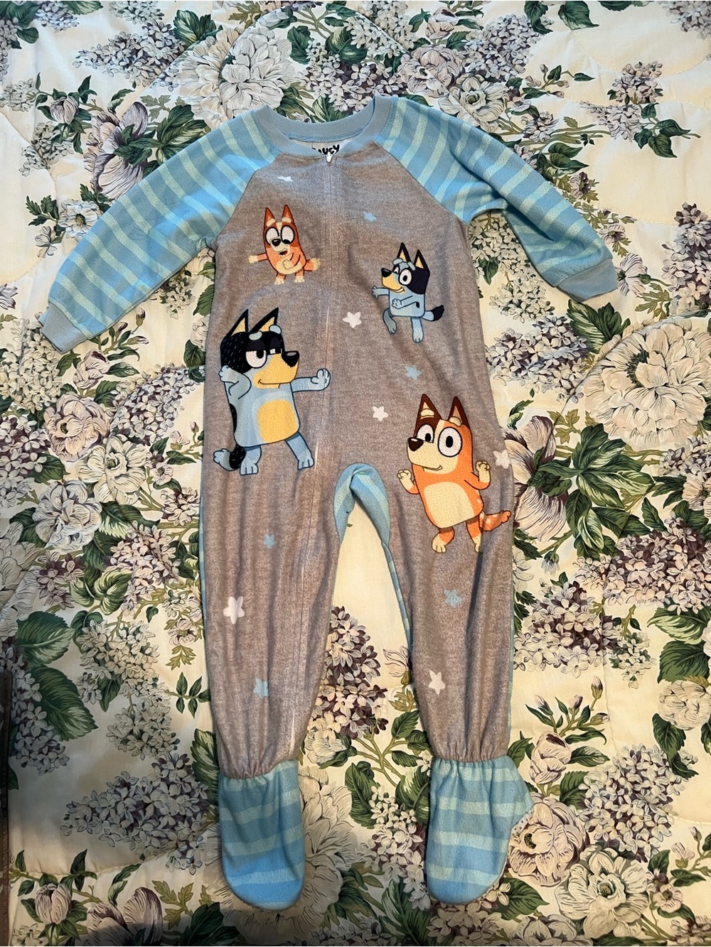 Bluey Pjs Kids 3T Sleeper Full Zip PJs
